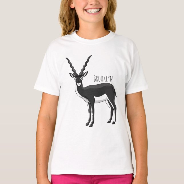 Blackbuck antelope illustration T-Shirt (Front)