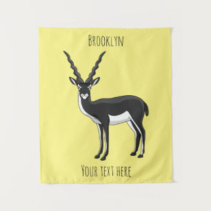 Blackbuck antelope illustration tapestry
