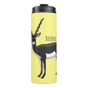 Blackbuck antelope illustration thermal tumbler
