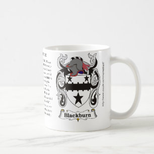 Blackburn, the origin, meaning and the crest coffee mug
