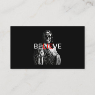 Blackcraft Antichrist Jesus Skull Believe Satan At Business Card