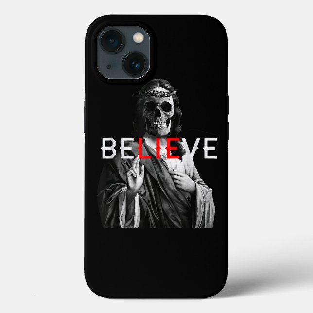 Blackcraft Antichrist Jesus Skull Believe Satan At Case-Mate iPhone Case (Back)