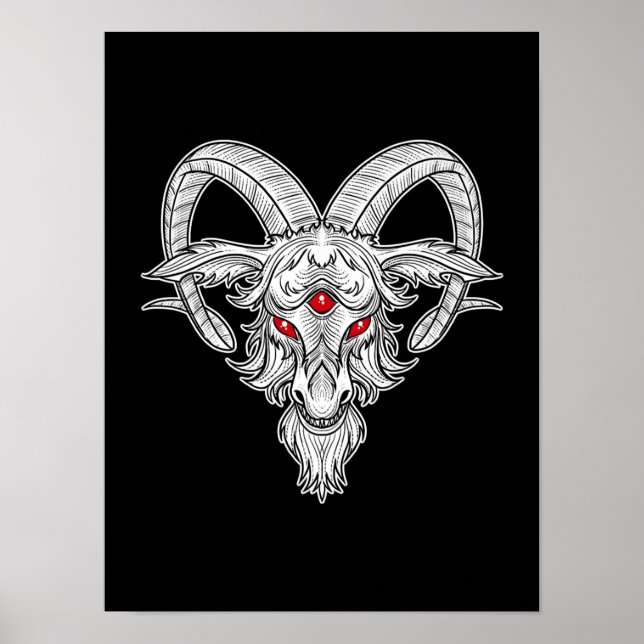 Blackcraft Cool Baphomet Black Goat Satan Player Poster (Front)