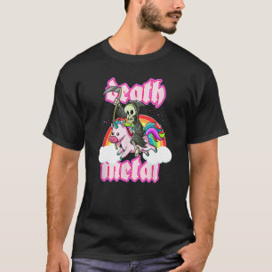 Blackcraft Grim Reaper Rides Unicorn Death Metal S T-Shirt