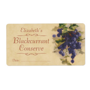 Blackcurrant Canning label