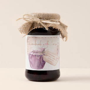 Blackcurrant Jam Label Homemade with Love Name