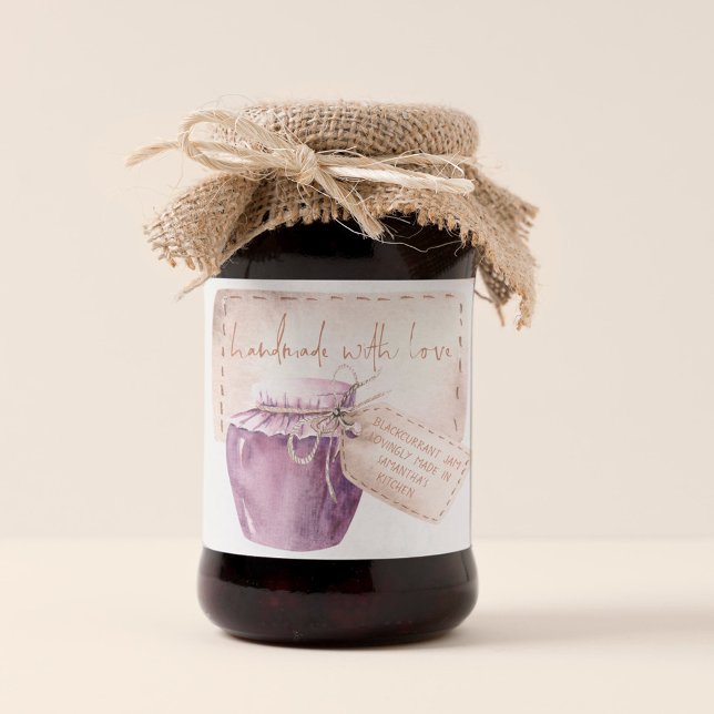 Blackcurrant Jam Label Homemade with Love Name (Creator Uploaded)