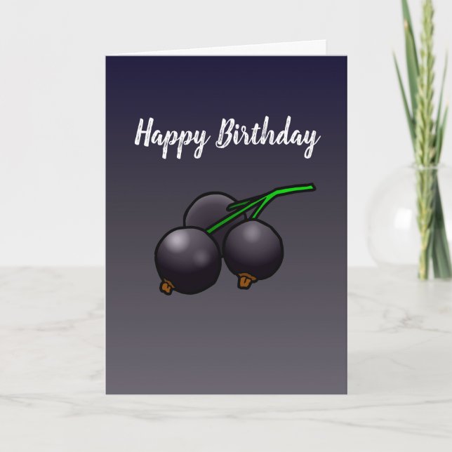 Blackcurrants Birthday Card (Front)