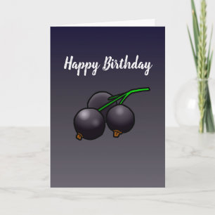 Blackcurrants Birthday Card