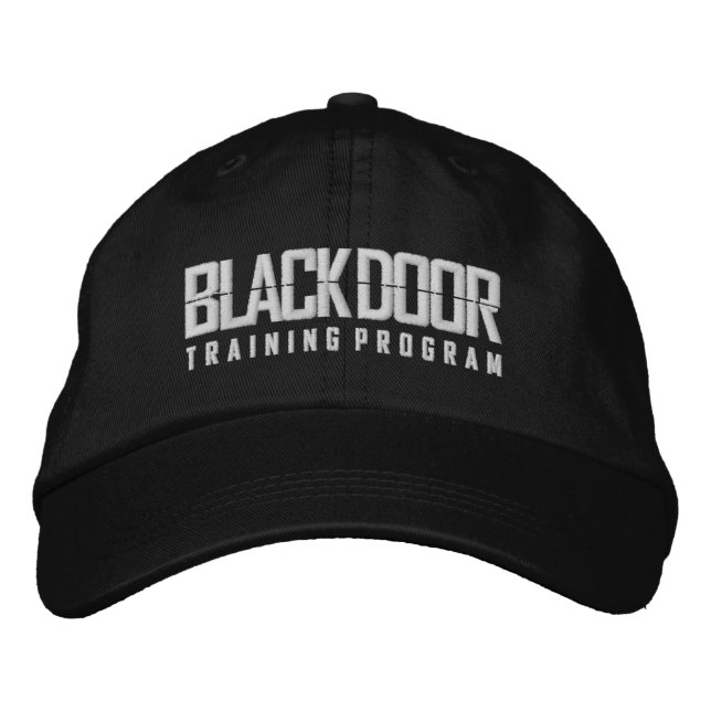 Blackdoor Training Program (black cap) Embroidered Hat (Front)