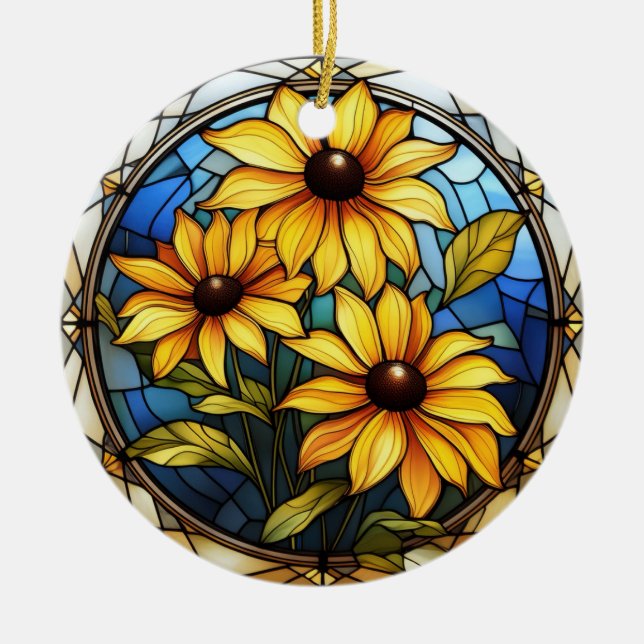 Blacked Eyed Susan Maryland Flower Ornament (Front)