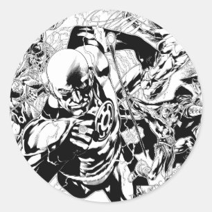 Blackest Night Comic Panel Classic Round Sticker