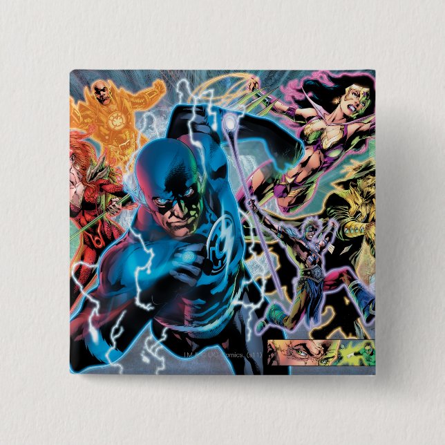 Blackest Night Comic Panel - Colour 15 Cm Square Badge (Front)