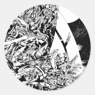 Blackest Night Group and Moon 2 Classic Round Sticker