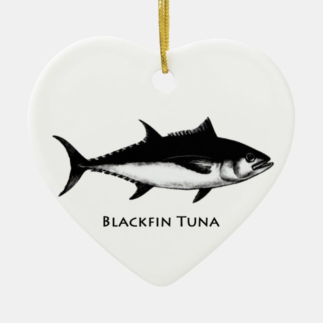 Blackfin Tuna (illustration) Ceramic Ornament (Front)