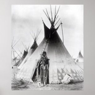 Blackfoot Brave, near Calgary, Alberta, 1889 Poster