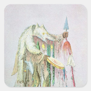 Blackfoot Medicine Man Square Sticker