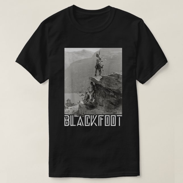 Blackfoot Native American Indians At Glacier Natio T-Shirt (Design Front)