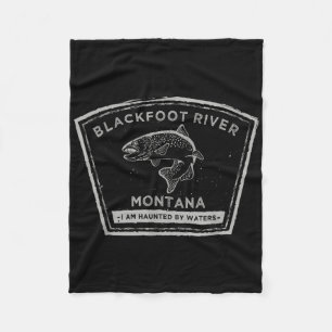 Blackfoot River Montana - Fly Fishing Shirt Fleece Blanket