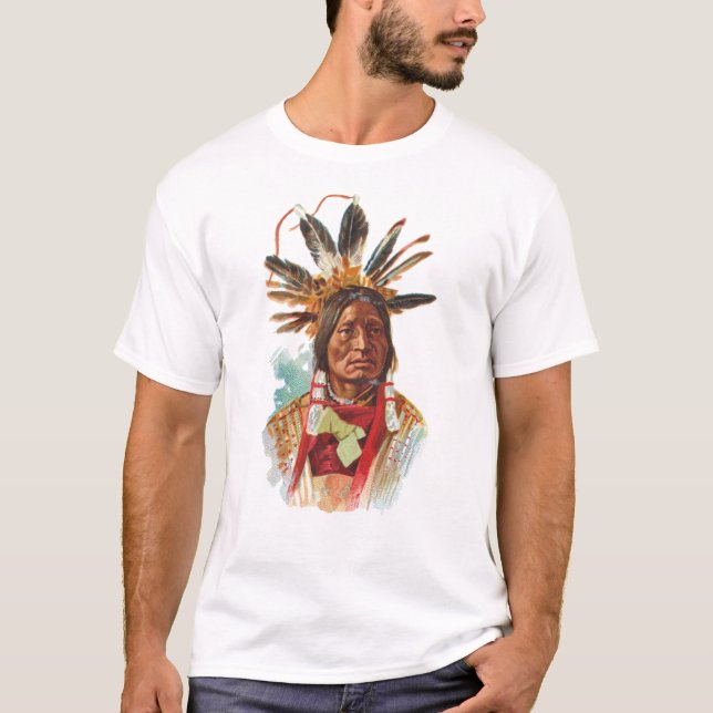 Blackfoot Sioux Chief: Many Horns T-Shirt (Front)
