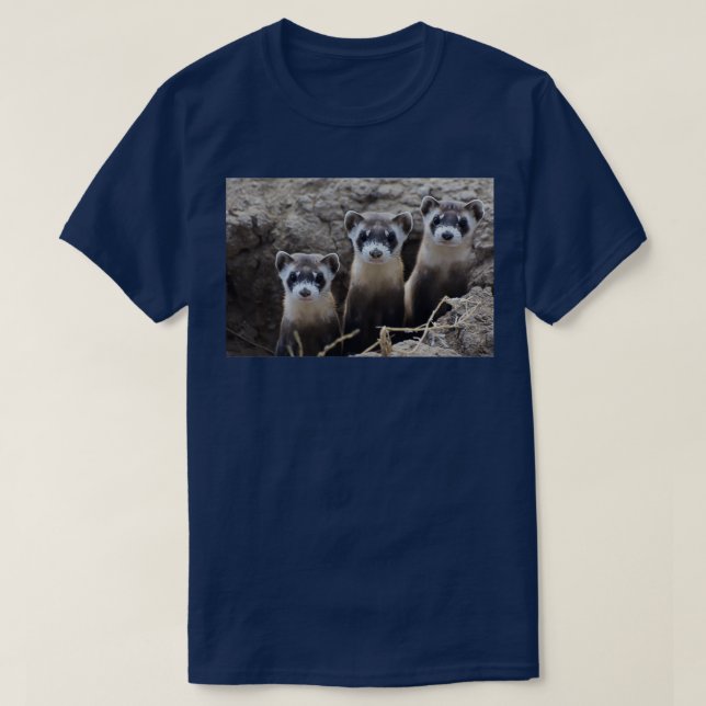 BlackFooted Ferret  (2)  T-Shirt (Design Front)