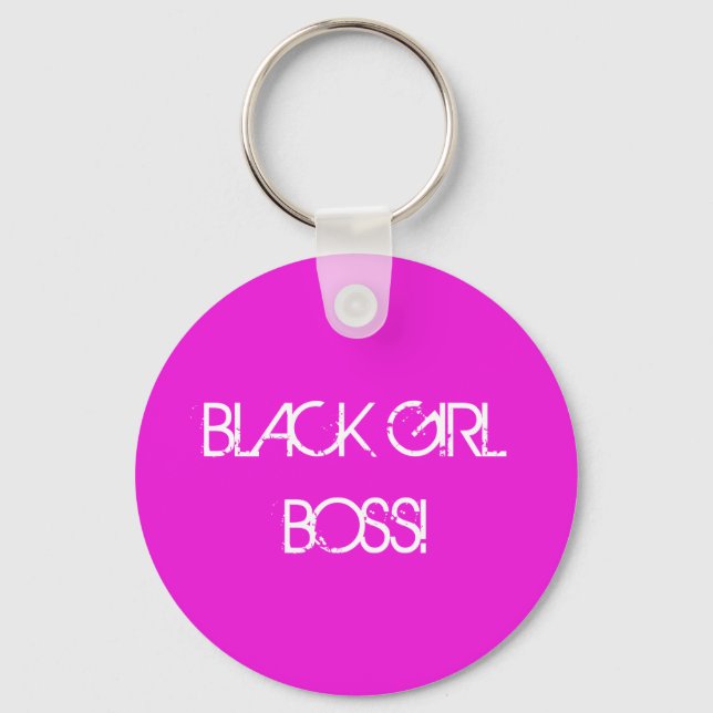 BlackGirlBoss 2.25" Basic Button Keychain (Front)