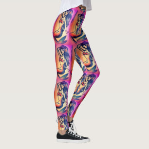 blackhaired mermaid beauty leggings