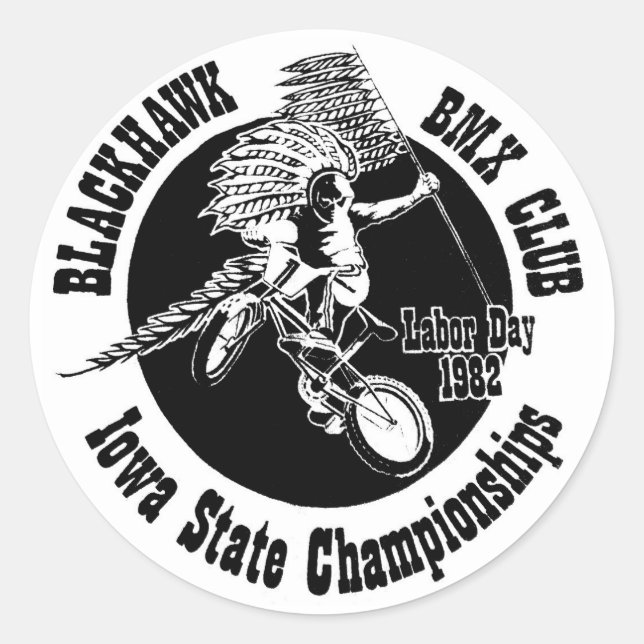 Blackhawk BMX Sticker (Front)