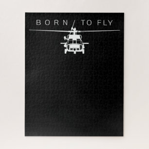 Blackhawk Military Aviation Helicopter Pilot Gift Jigsaw Puzzle