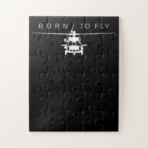 Blackhawk Military Aviation Helicopter Pilot Gift Jigsaw Puzzle