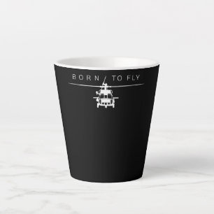 Blackhawk Military Aviation Helicopter Pilot Gift Latte Mug