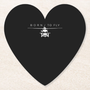 Blackhawk Military Aviation Helicopter Pilot Gift Paper Coaster