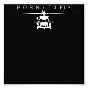 Blackhawk Military Aviation Helicopter Pilot Gift Photo Print
