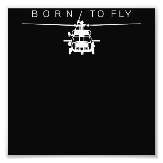 Blackhawk Military Aviation Helicopter Pilot Gift Photo Print (Front)