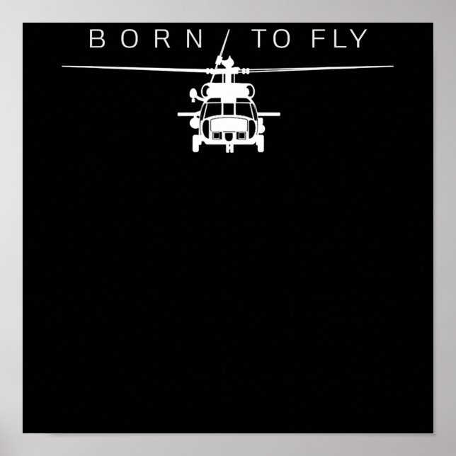 Blackhawk Military Aviation Helicopter Pilot Gift Poster (Front)