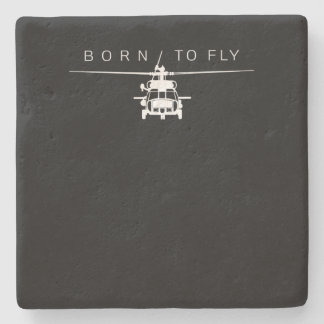 Blackhawk Military Aviation Helicopter Pilot Gift Stone Coaster