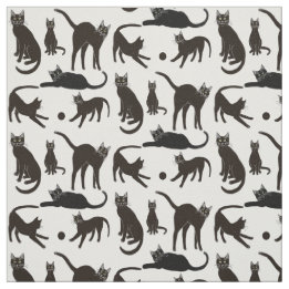 Blackie the Black Cat Fabric