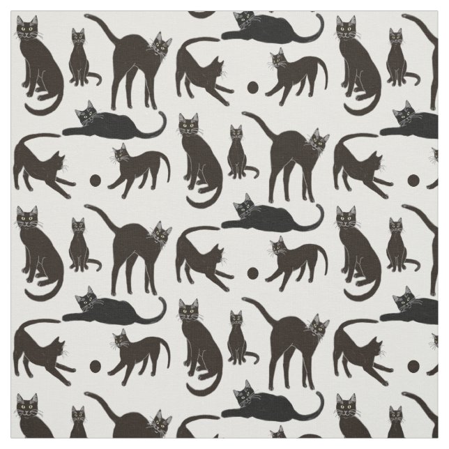 Blackie the Black Cat Fabric (Swatch)