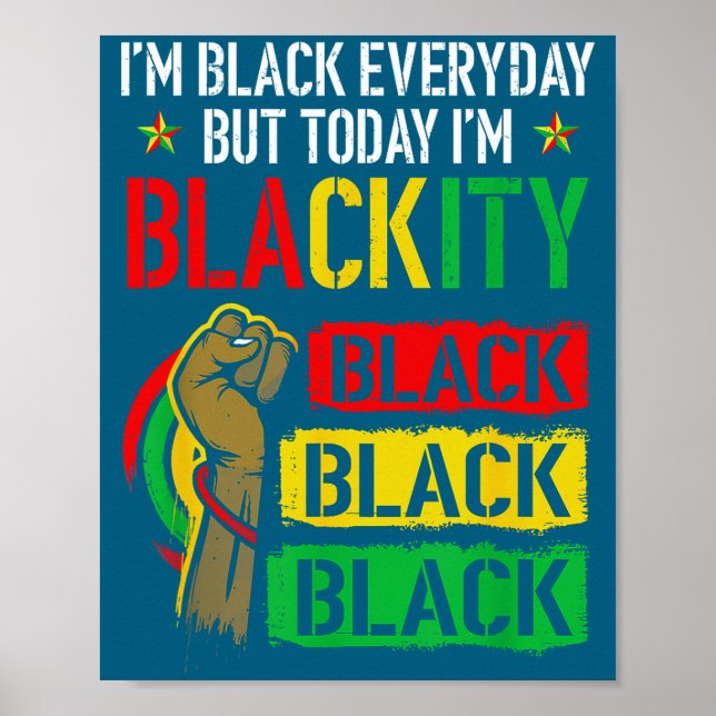 Blackity african black power juneteenth black poster (Front)