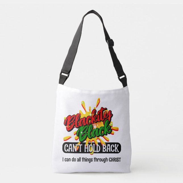 BLACKITY BLACK CAN'T HOLD BACK Christian Crossbody Bag (Front)