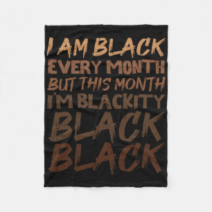 Blackity Black Every Month Black History Bhm Afric Fleece Blanket