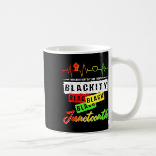 Blackity Black Funny Heartbeat Juneteenth Pride Me Coffee Mug