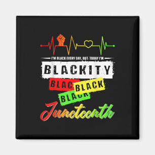 Blackity Black Funny Heartbeat Juneteenth Pride Me Magnet