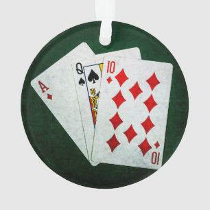 Blackjack 21 point - Ace, Queen, Ten Ornament