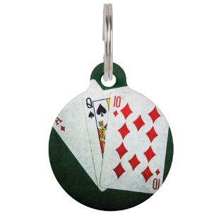 Blackjack 21 point - Ace, Queen, Ten Pet Tag