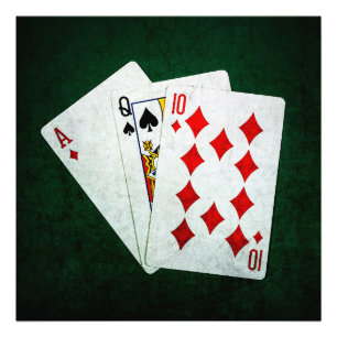 Blackjack 21 point - Ace, Queen, Ten Photo Print