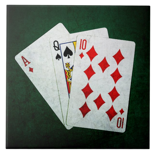 Blackjack 21 point - Ace, Queen, Ten Tile (Front)