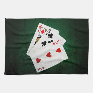 Blackjack 21 point - King, Eight, Three Tea Towel