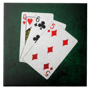 Blackjack 21 point - Queen, Six, Five Ceramic Tile
