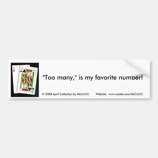 Blackjack Bumper Sticker (Front)